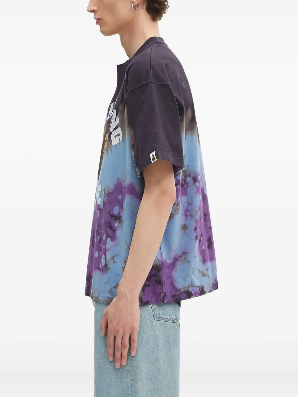 A BATHING APE tie-dye T-shirt Blauw