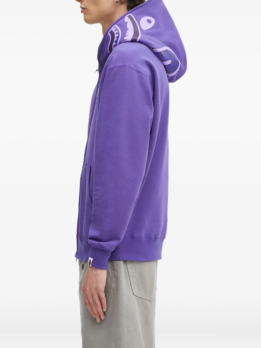 A BATHING APE Sweater met capuchon en rits Paars