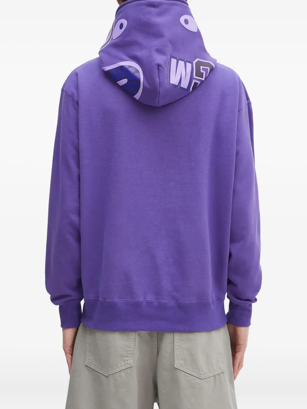 A BATHING APE Sweater met capuchon en rits Paars