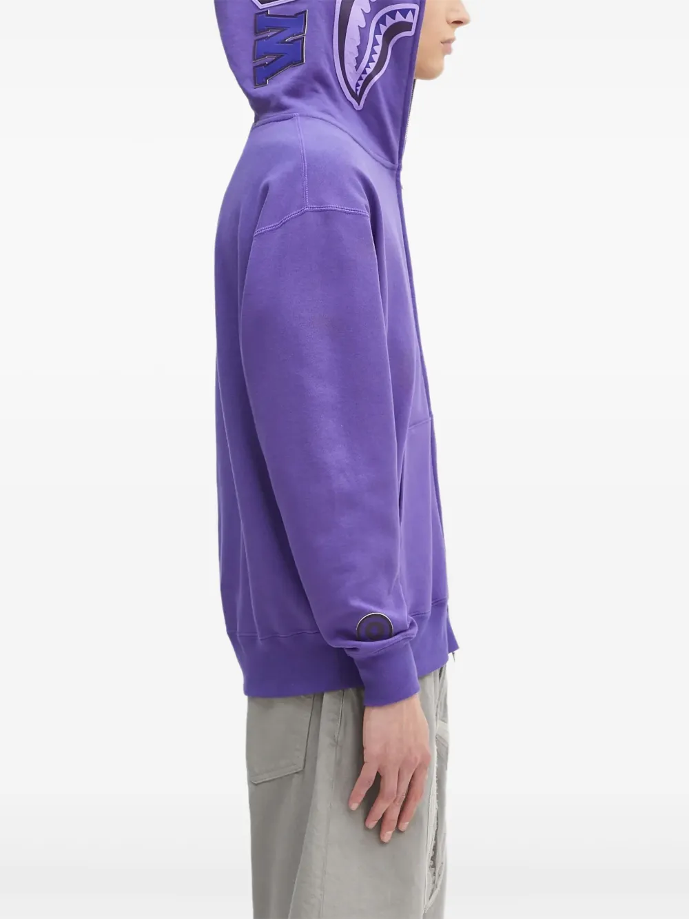 A BATHING APE Sweater met capuchon en rits Paars