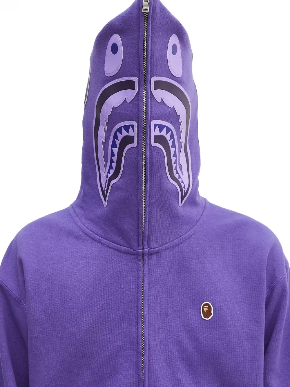 A BATHING APE Sweater met capuchon en rits Paars