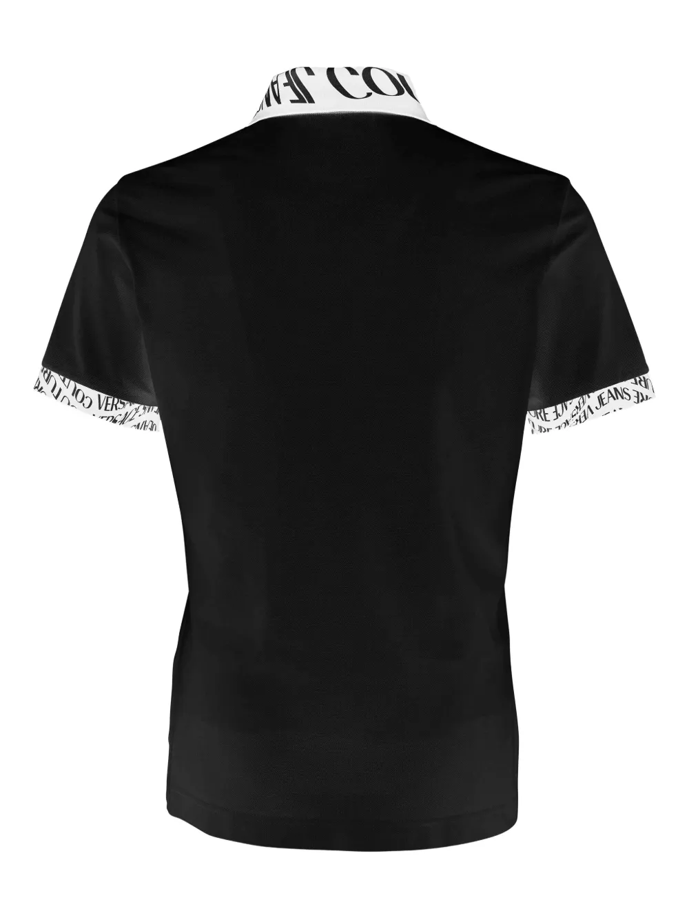 Versace Jeans Couture Poloshirt met logodetail en rits - Zwart
