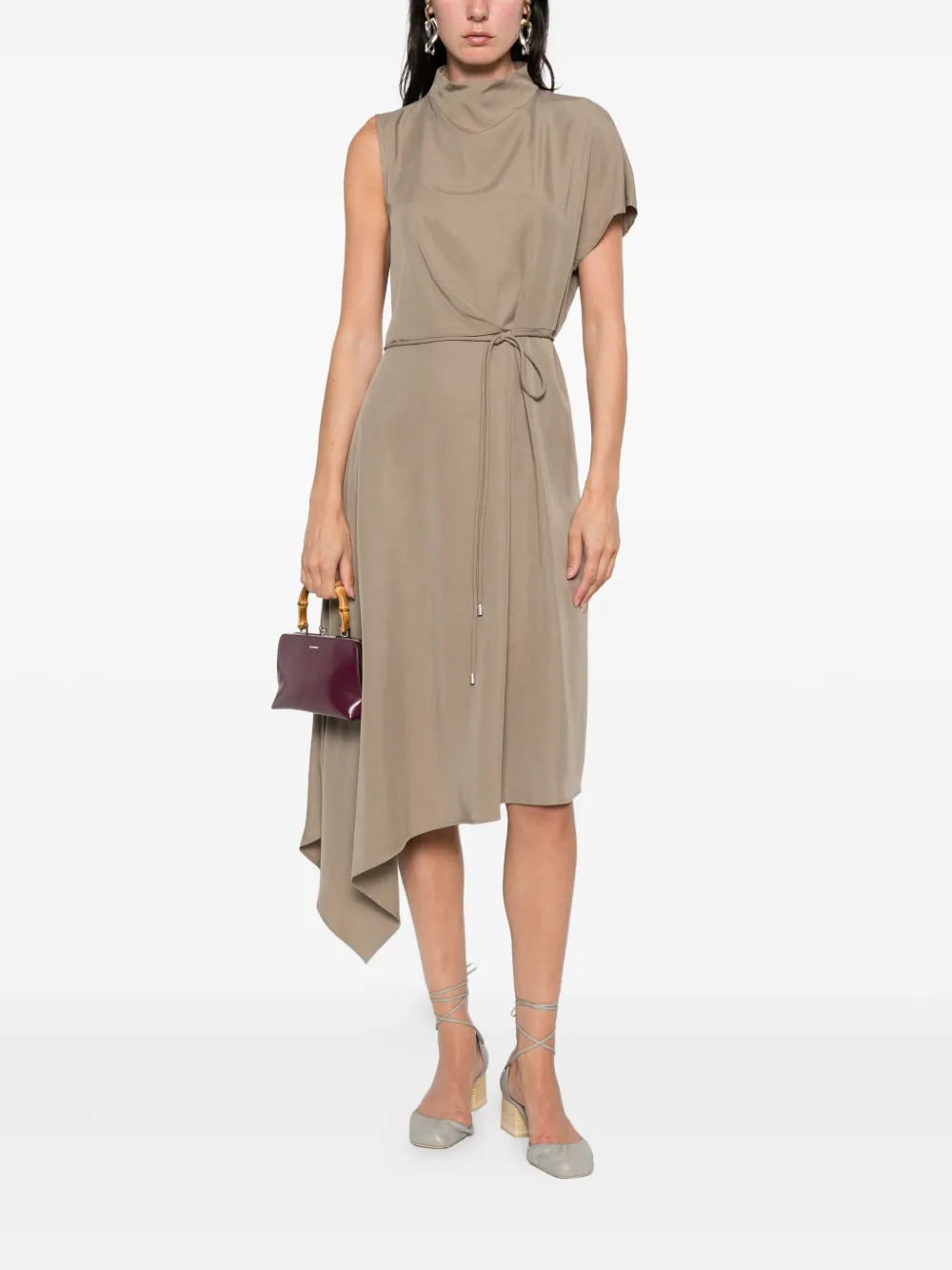 Peserico Asymmetrische midi-jurk Groen