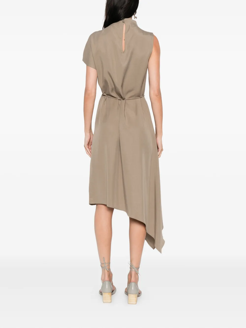 Peserico Asymmetrische midi-jurk Groen