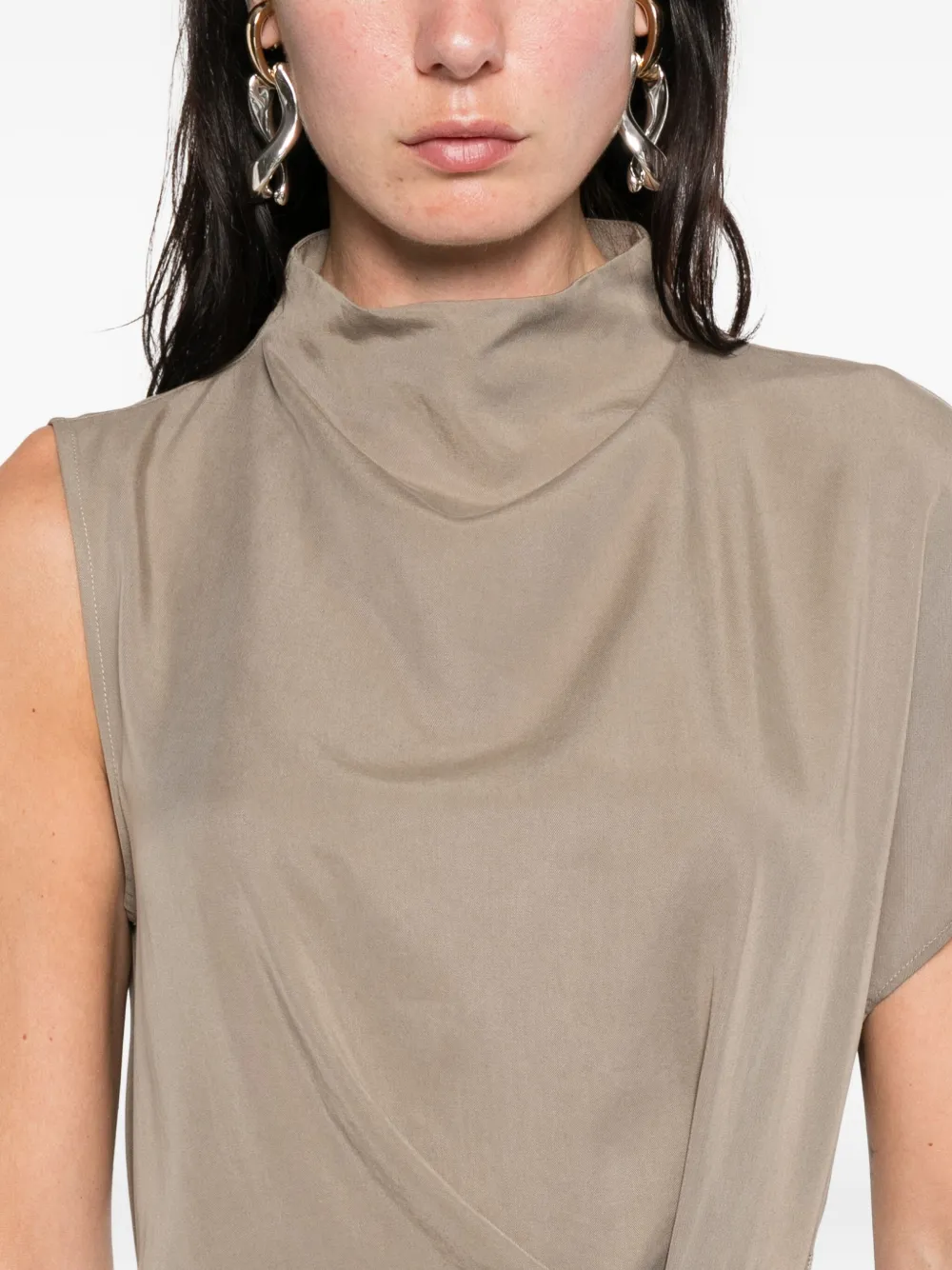 Peserico Asymmetrische midi-jurk Groen