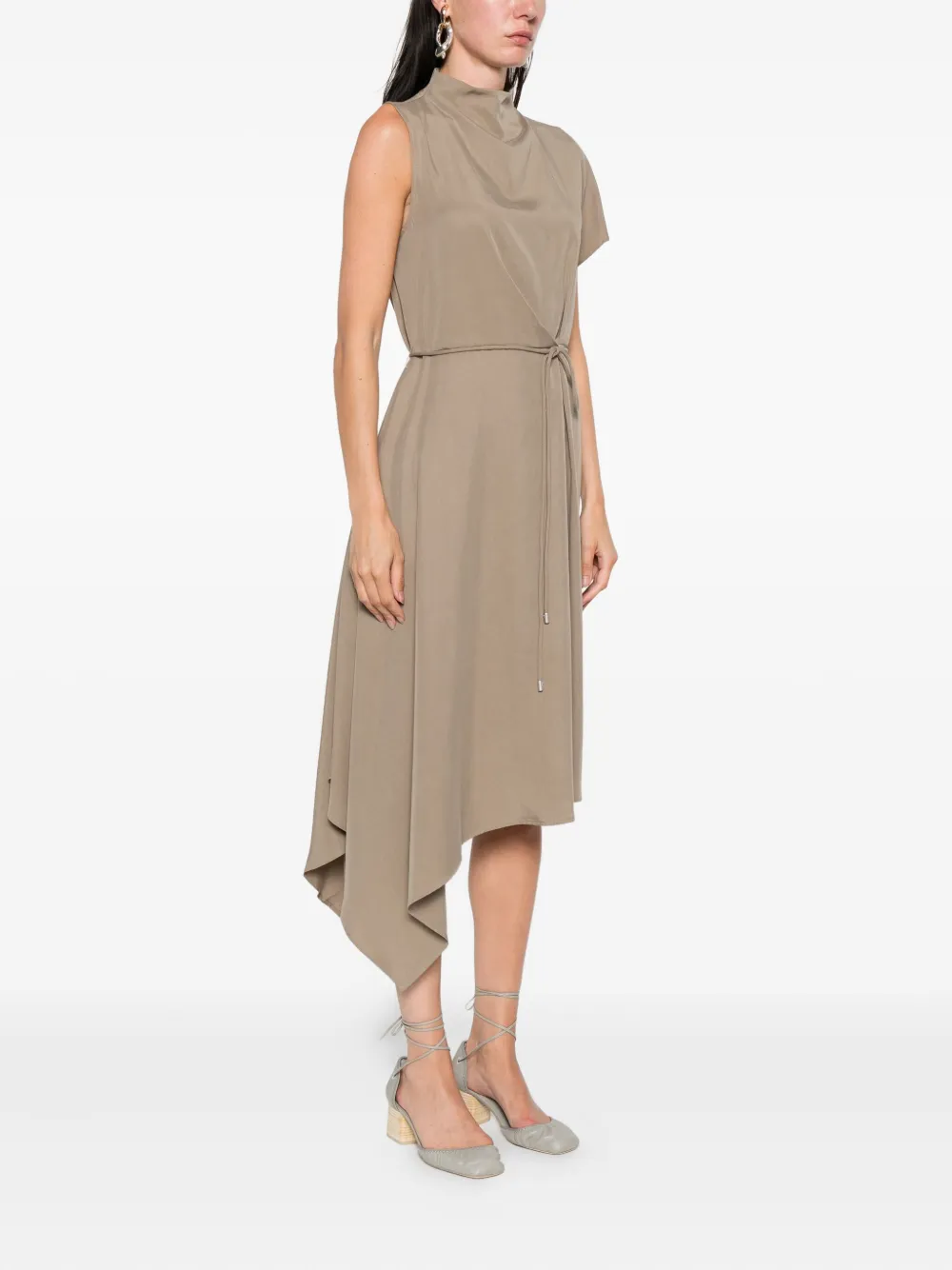 Peserico Asymmetrische midi-jurk Groen