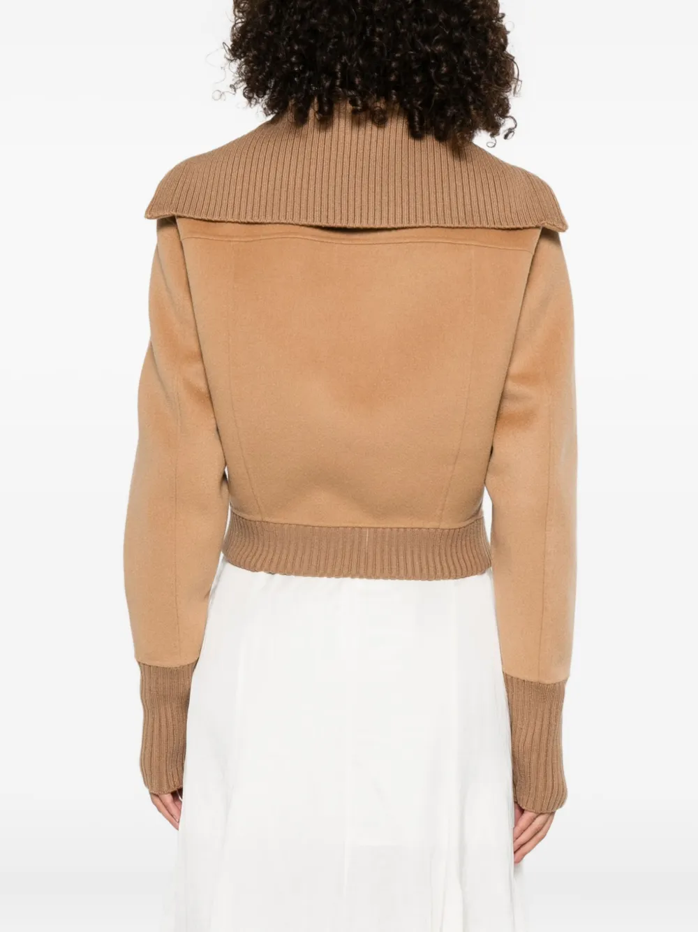 Victoria Beckham wool-blend cropped jacket Bruin
