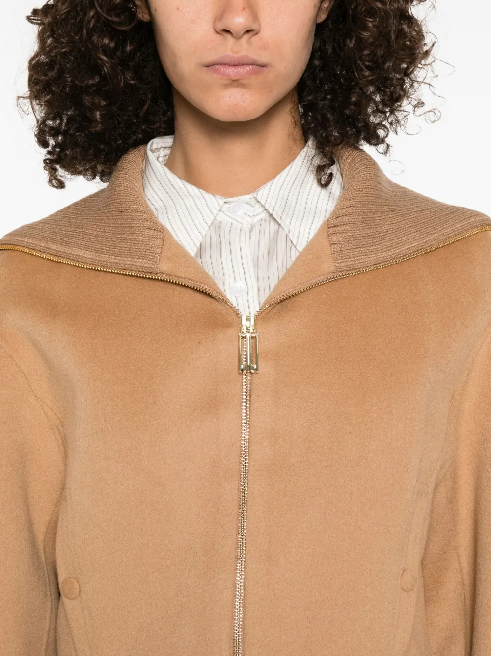 Victoria Beckham wool-blend cropped jacket Bruin