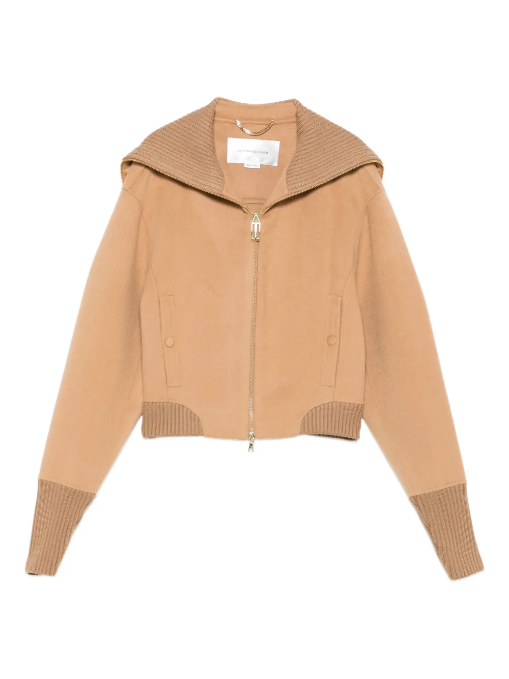 Victoria Beckham wool-blend cropped jacket Bruin