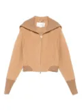 Victoria Beckham wool-blend cropped jacket - Brown