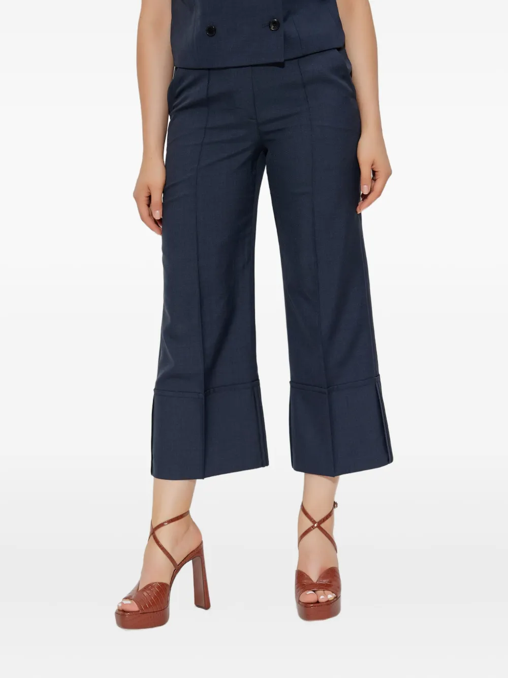Theory cuffed trousers Blauw