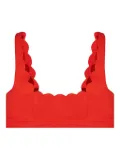 Marysia Mini Palm Springs scallop-edge bikini top - Red