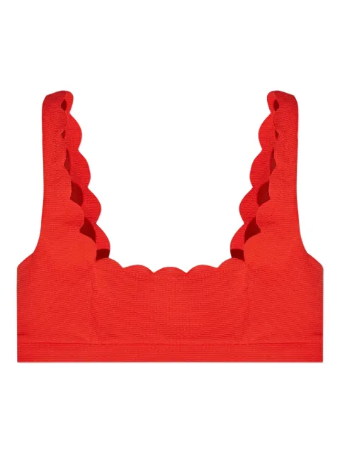 Marysia Mini Palm Springs scallop-edge bikini top