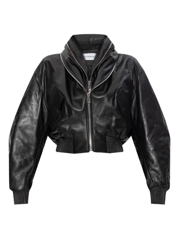 GIVENCHY Leather Jacket Black 48 レザーブルゾン Givenchy Leather Jacket In Black - 48% Off | Editorialist