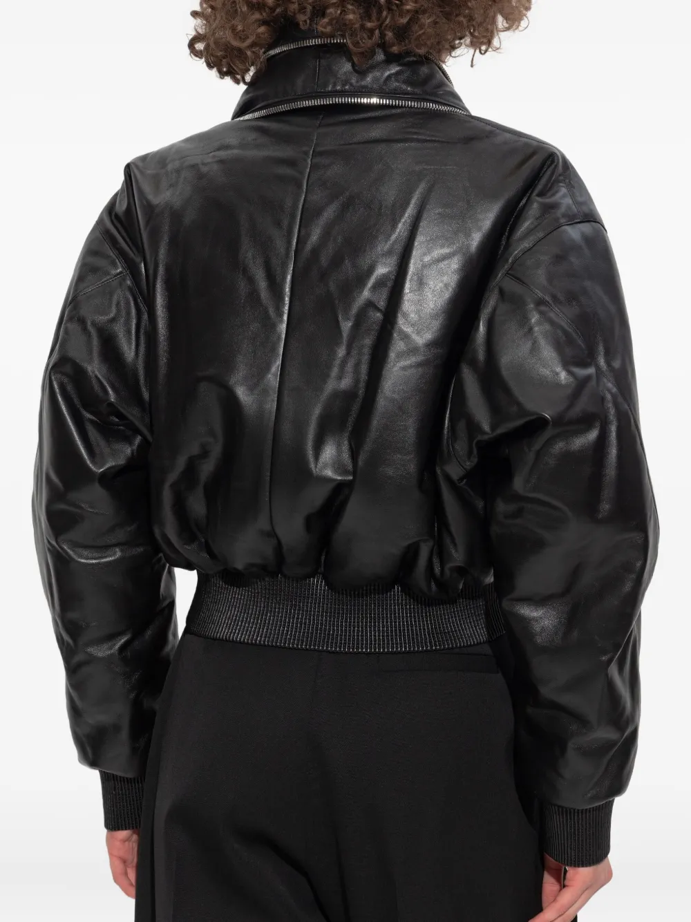 Givenchy Leren bikerjack met dubbele rits Zwart
