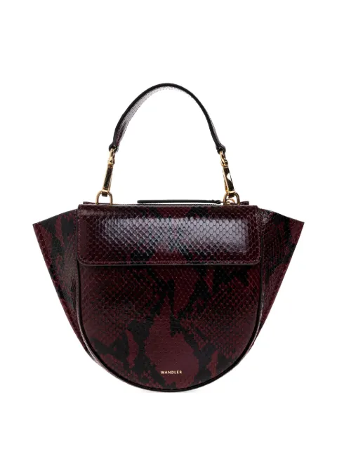 Wandler snakeskin half-moon tote bag