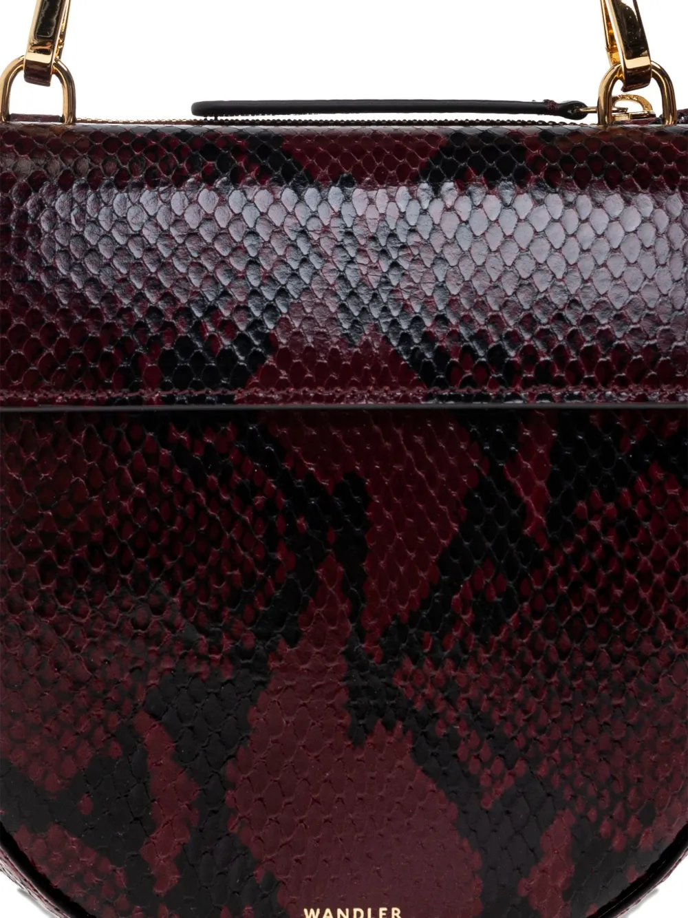 Wandler snakeskin half-moon tote bag Rood