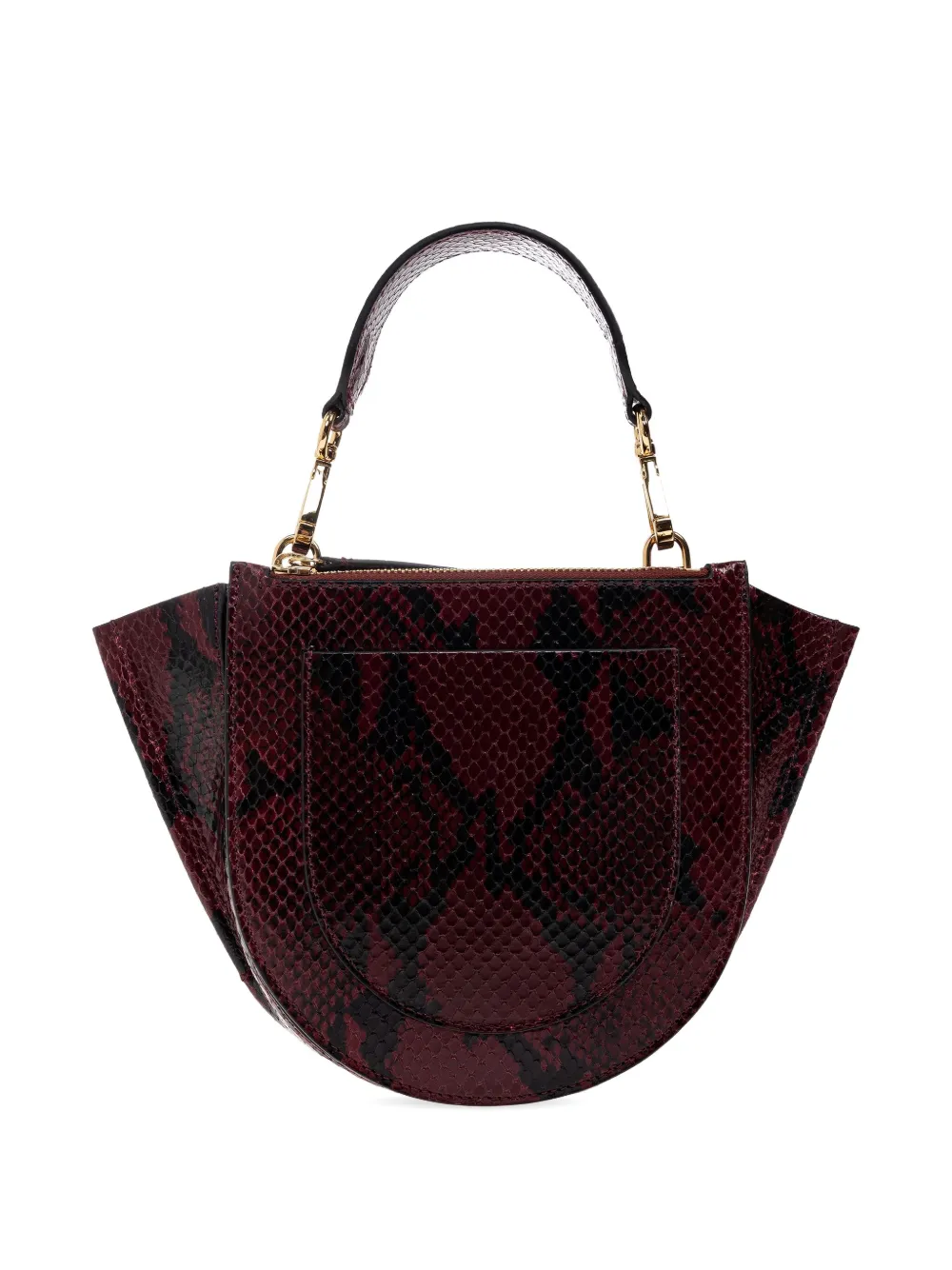 Wandler snakeskin half-moon tote bag Rood