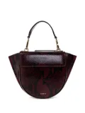 Wandler snakeskin half-moon tote bag - Red