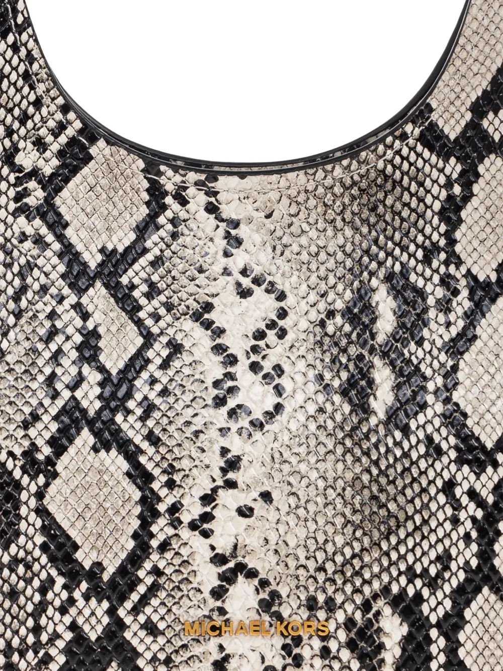 Michael Michael Kors Small Nolita Snakeskin Leather Shoulder Bag In Gray