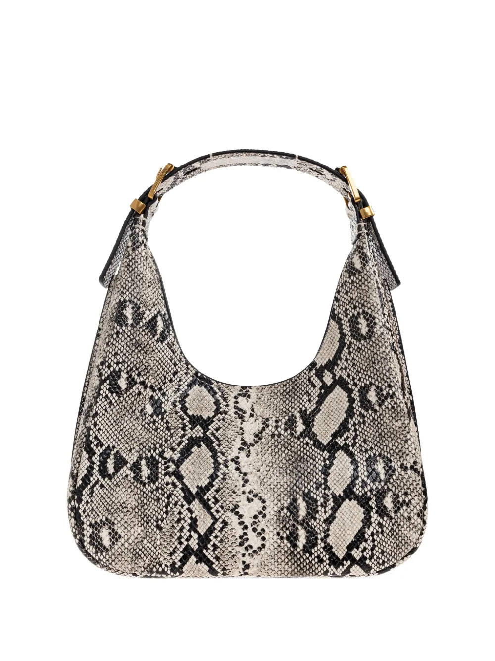 Michael Michael Kors Small Nolita Snakeskin Leather Shoulder Bag In Gray