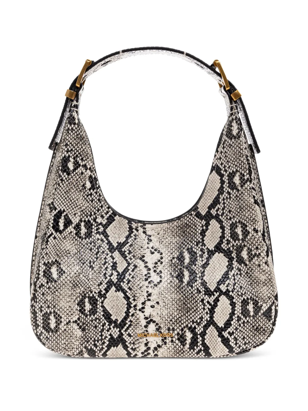 Michael Michael Kors small Nolita snakeskin leather shoulder bag - グレー Michael Michael Kors small Nolita snakeskin leather shoulder bag - グレー