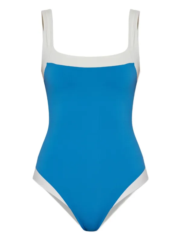 Marysia square-neck Swimsuit | Blue | FARFETCH CZ