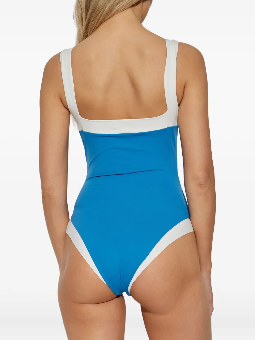 Marysia square-neck swimsuit Blauw