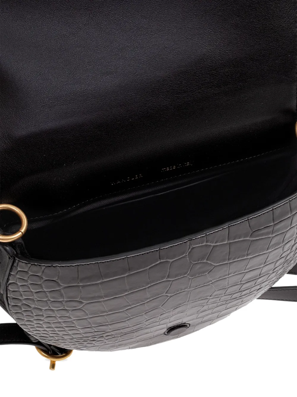Wandler Kate crocodile-embossed shoulder bag Zwart