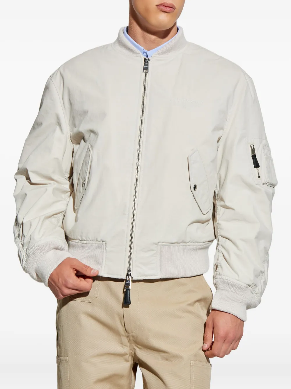 Givenchy Bomberjack met geborduurd logo Beige