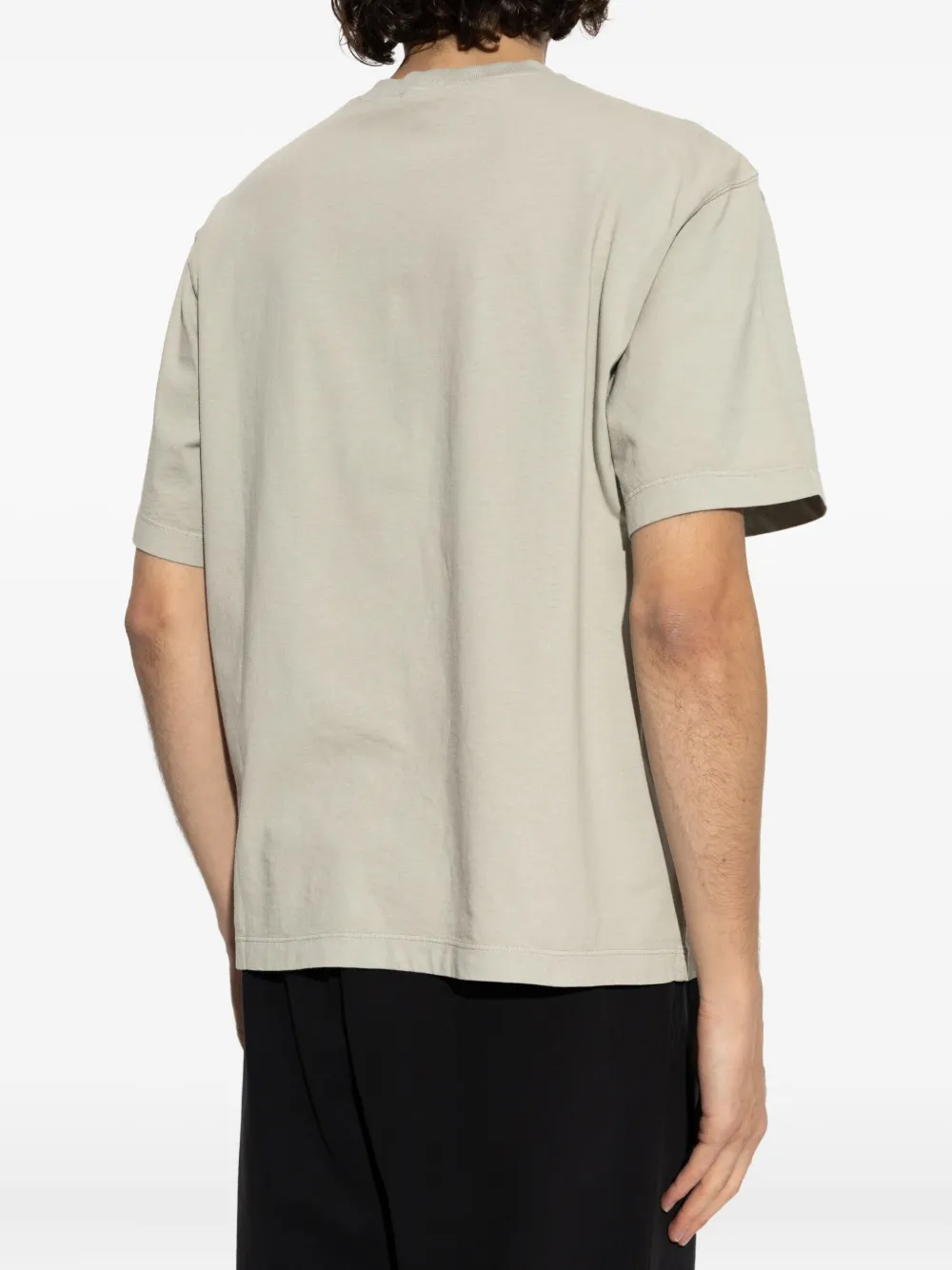 Stone Island Katoenen T-shirt met logopatch Beige