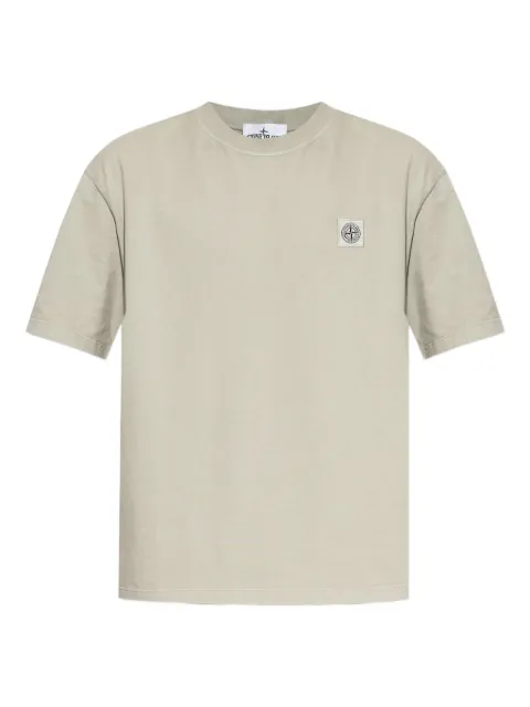 Stone Island logo-patch cotton T-shirt
