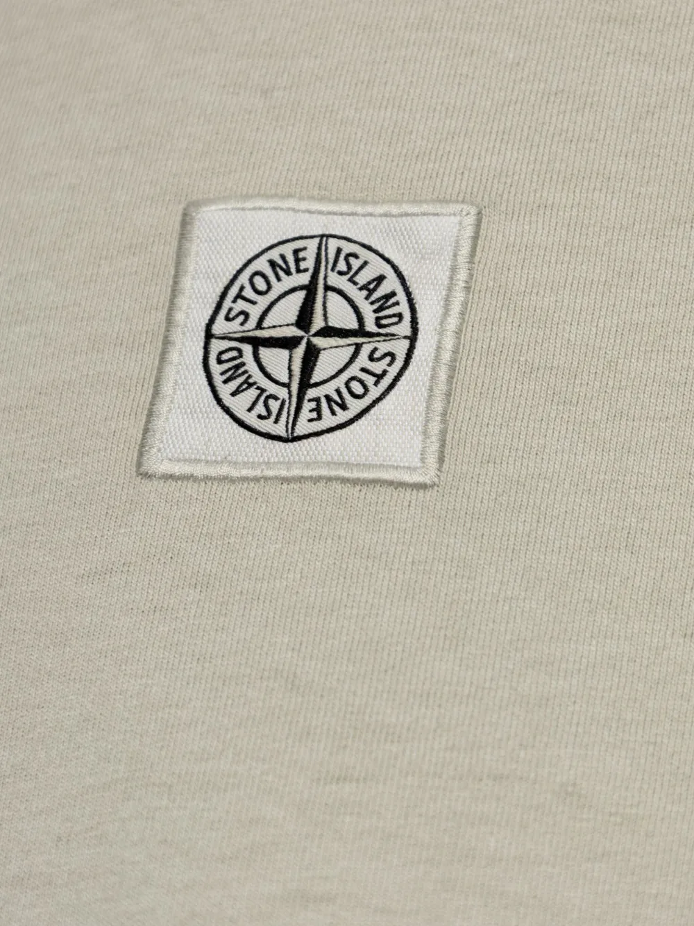 Stone Island Katoenen T-shirt met logopatch Beige