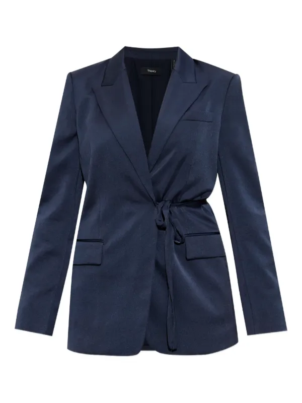 Theory Notched-lapels Blazer in Blue