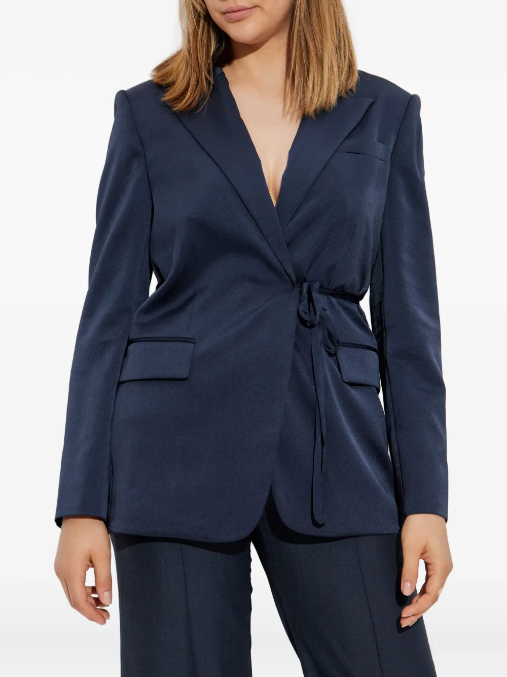 Theory notched-lapels blazer Blauw
