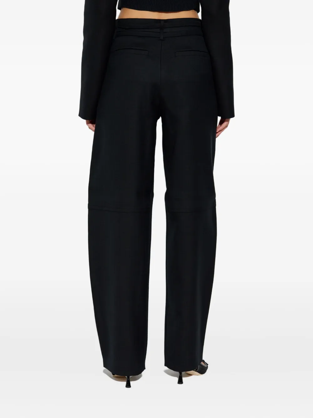 Sportmax hook-fastening trousers Zwart