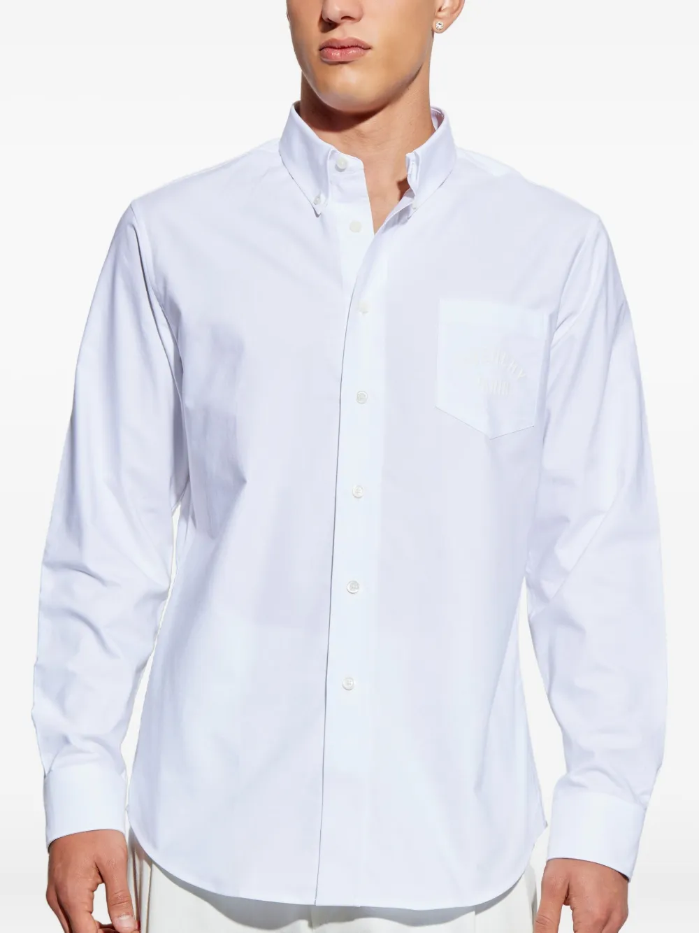Givenchy embroidered chest-pocket shirt Wit