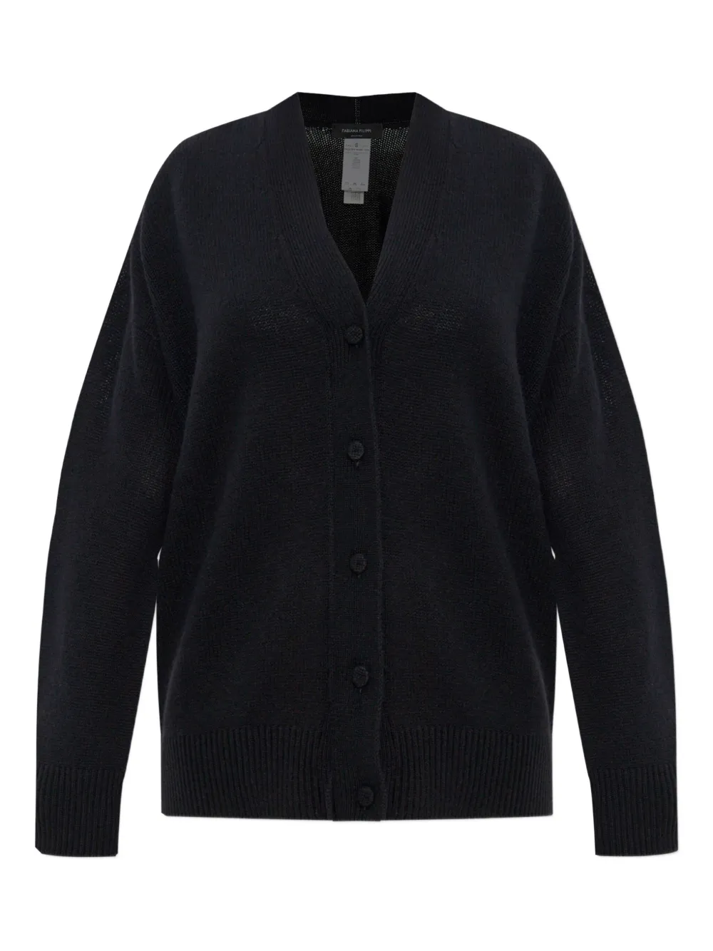 Fabiana Filippi button-front ribbed cardigan Zwart