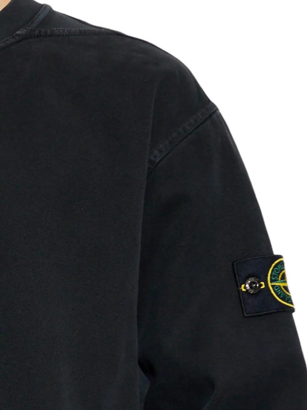 Stone Island Compass-badge crew-neck sweatshirt Zwart