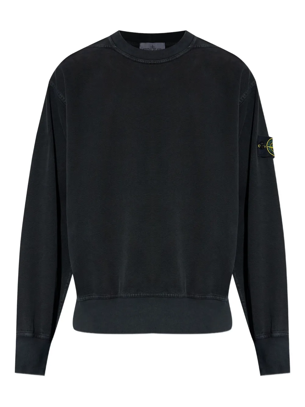 Stone Island Compass-badge crew-neck sweatshirt Zwart