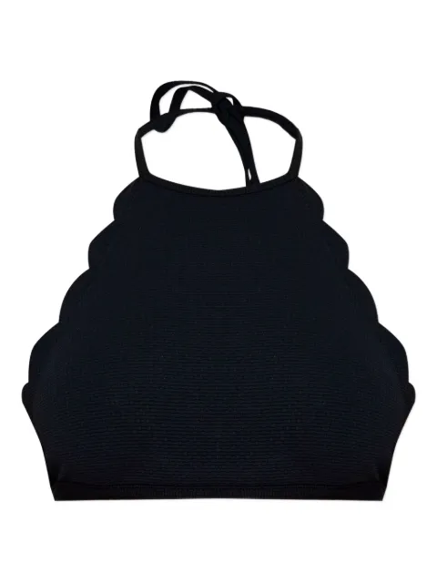 Marysia scallop-edge halter bikini top