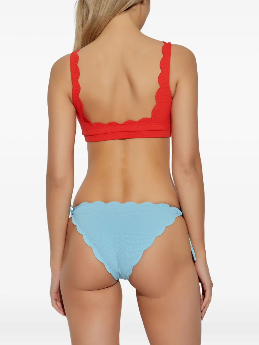 Marysia Bikinislip met gewelfde rand Blauw