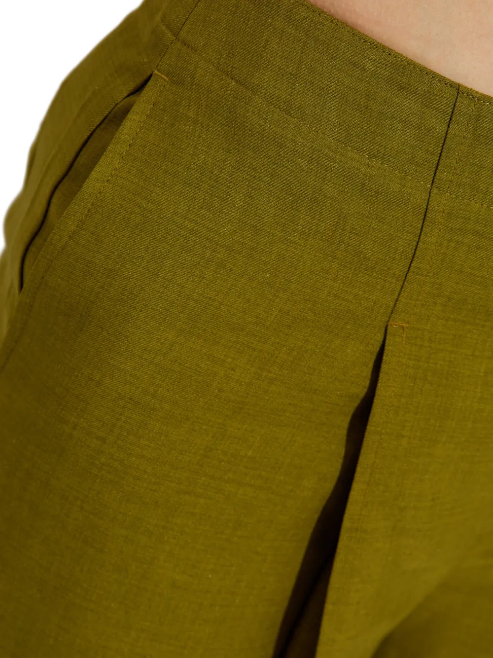 Theory pleat-detail trousers Groen