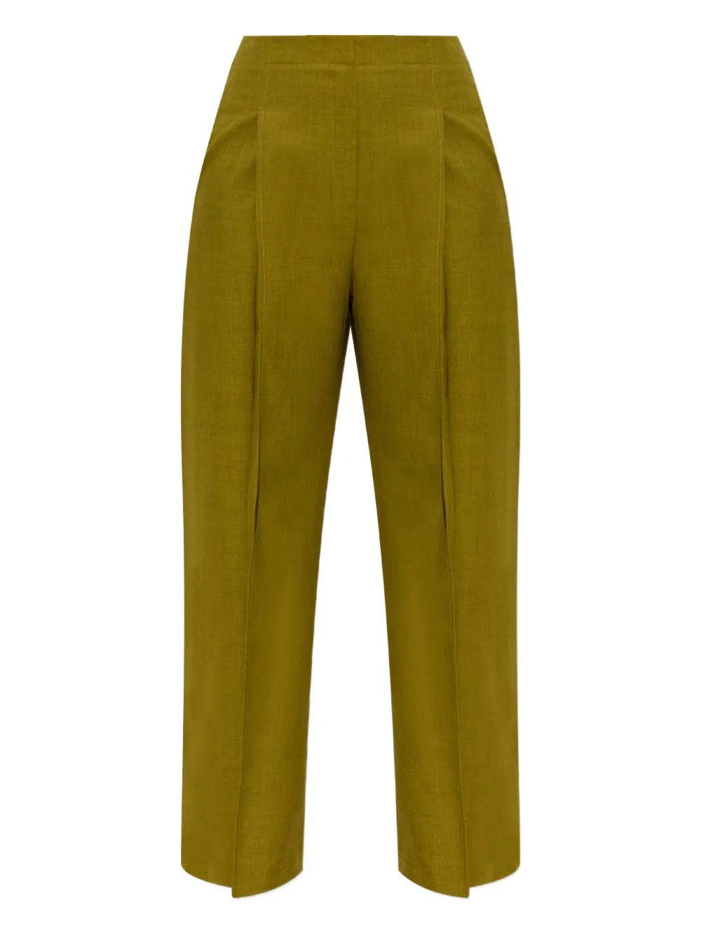 Theory pleat-detail trousers Groen