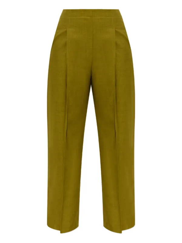 Theory Pleat-detail Trousers in Green