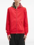 A BATHING APE® shark-pattern hooded zip-up sweatshirt - Red