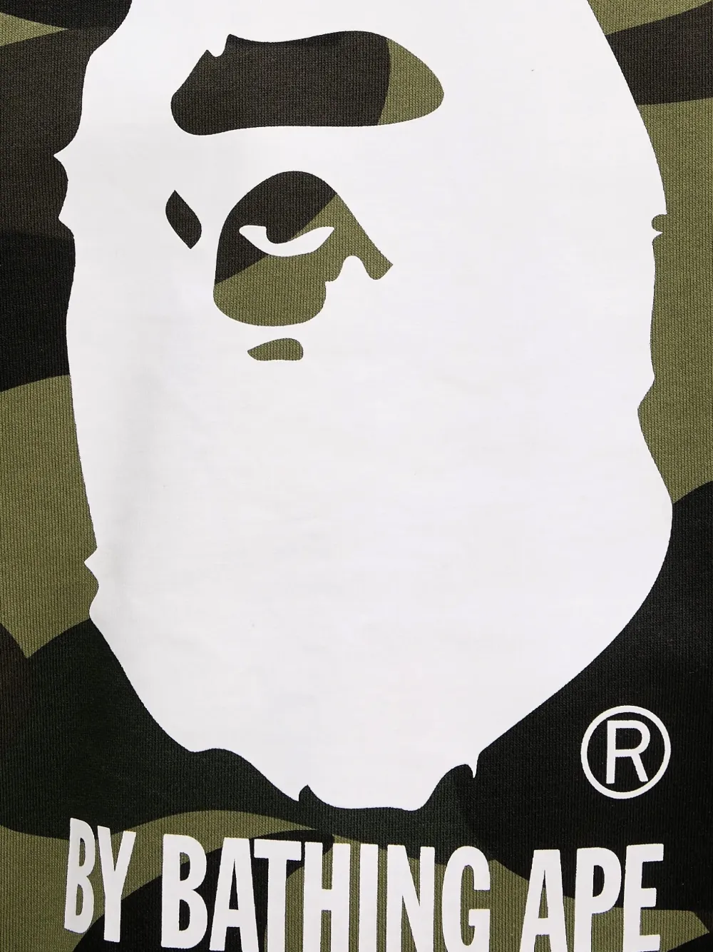 A BATHING APE camouflage-print sweatshirt Groen