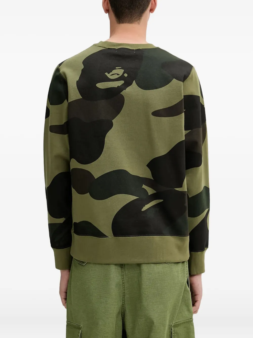 A BATHING APE camouflage-print sweatshirt Groen
