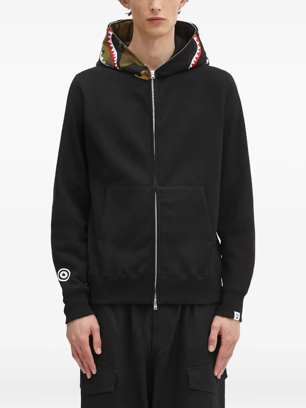 A BATHING APE® 1st Camo Shark zip-up hoodie - ブラック A BATHING APE® 1st Camo Shark zip-up hoodie - ブラック