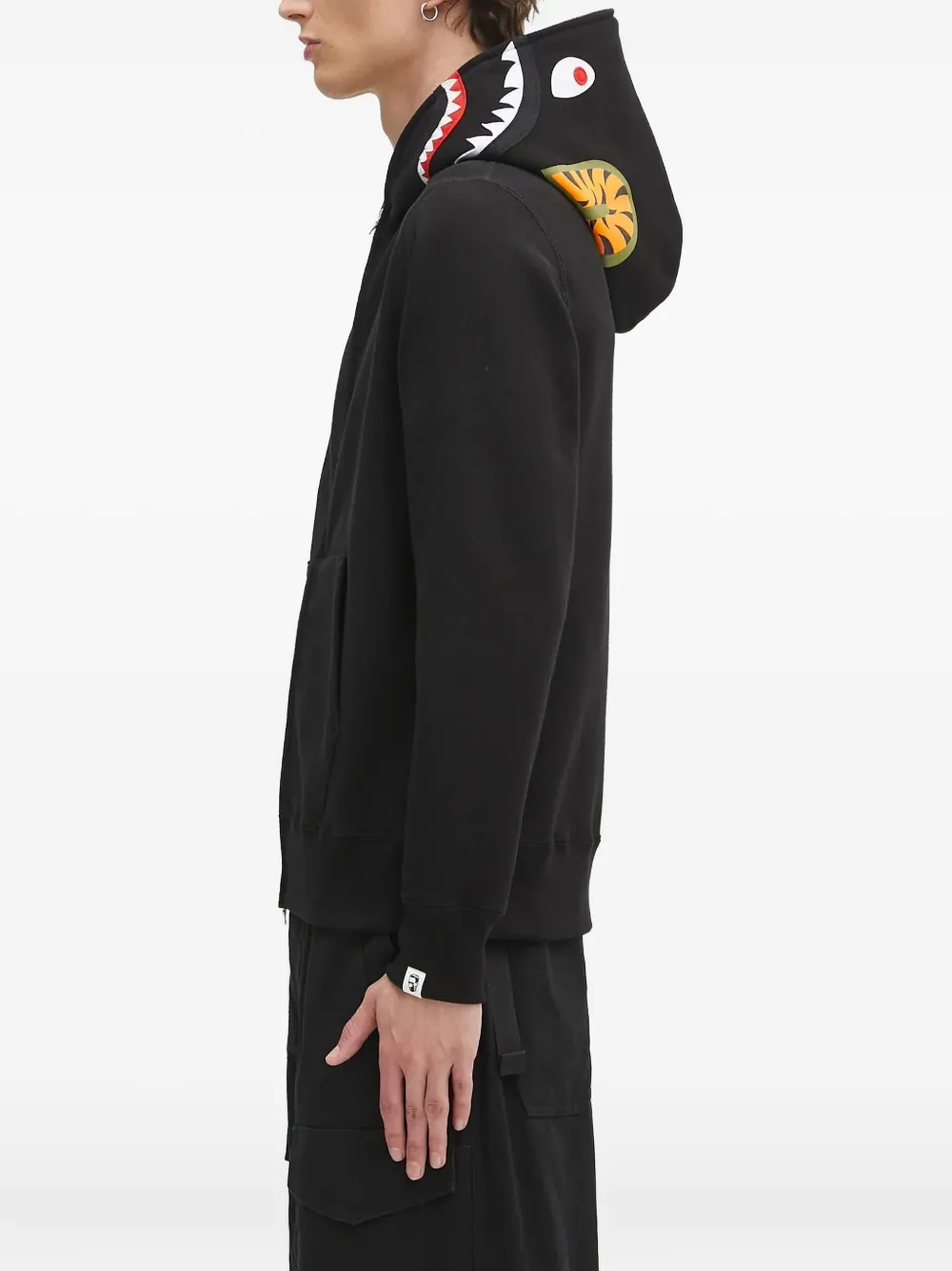 A BATHING APE 1st Camo Shark zip-up hoodie Zwart